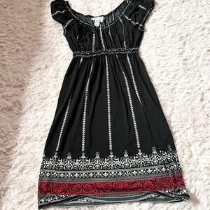 Vintage Y2K Babydoll Puff Sleeve Dark Fairy Grunge Flirty Punk Flowy Dress